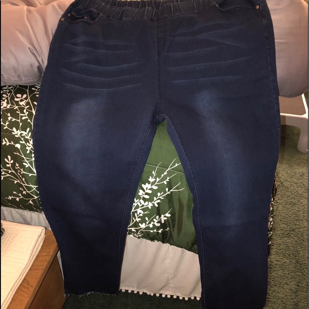 Jeggings, dark wash, brand new.